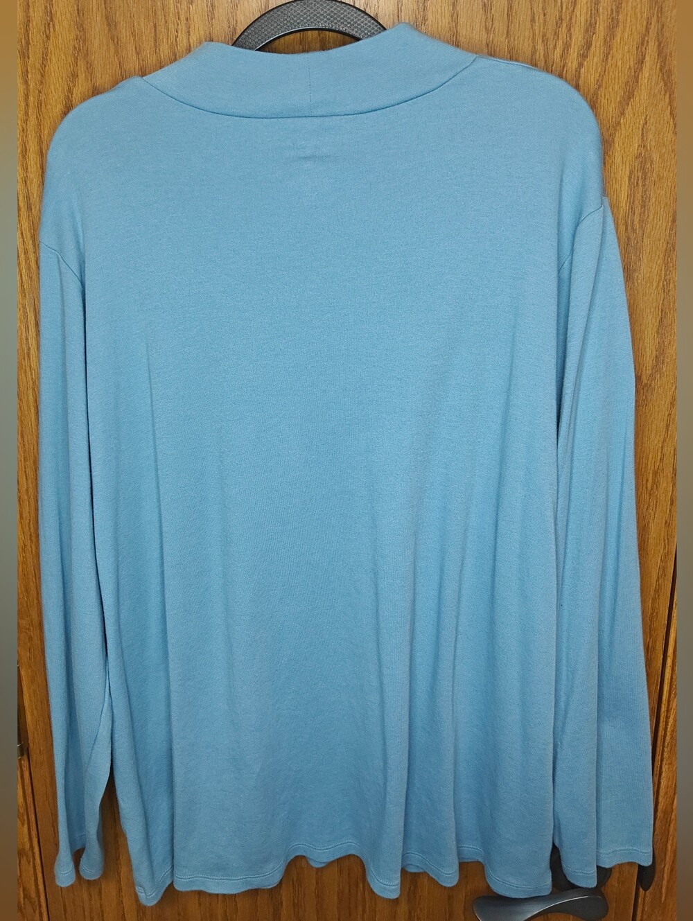 Women's Croft & Barrow Sky Blue Mock Neck Top, Size 2X - Picture 2 of 3